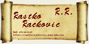 Rastko Racković vizit kartica